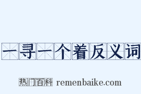 一寻一个着反义词是什么意思的图片